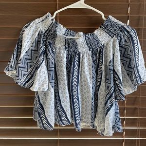 Ocean Drive Off the Shoulder Crop Top
